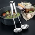 thumbnail image 1 of Gancho de pared con mango curvo integrado de acero inoxidable 304, cuchara para olla caliente, colador, cuchara para sopa, cuchara para sopa, cuchara para gachas, 1 of 5