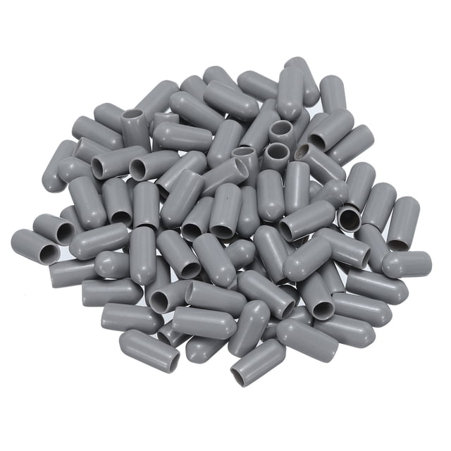 Cubierta de tapa de extremo de rosca de caucho Uxcell 6mm Gris
