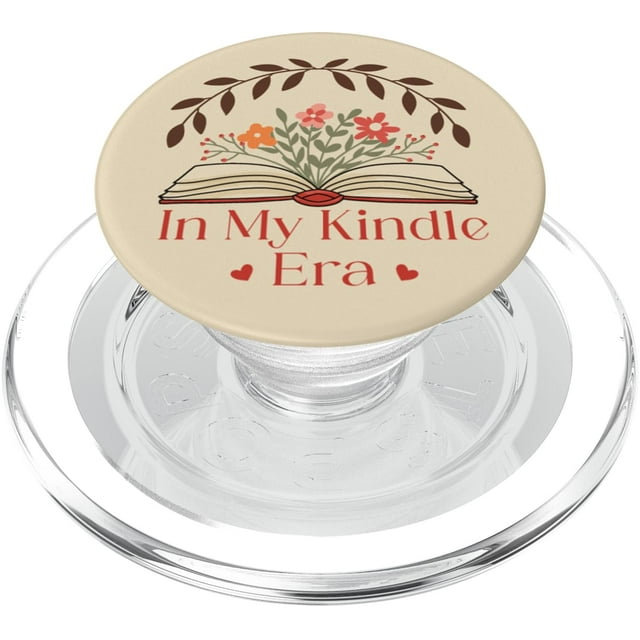 Amante de los libros en mi era Kindle Floral PopSockets PopGrip MagSafe