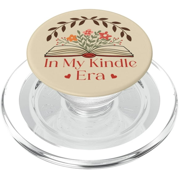 Amante de los libros en mi era Kindle Floral PopSockets PopGrip MagSafe