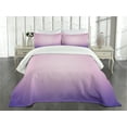 thumbnail image 3 of Ambesonne Lavender Quilted Bedspread Set 3 Pcs, Pink and Purple Ombre, King Size, Pale Pink Lilac, 3 of 5