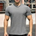 thumbnail image 2 of Men's Muscle Fit Workout T Shirt Athletic Training Top Gym Running Basketball Performance Activewear Short Sleeve Tee Men's Tops T-Shirt Casual Crew Neck Loose, 2 of 6