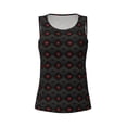thumbnail image 4 of Xecao Red Poker print women's scoop neck, loose-fit workout tank tops for the gym., 4 of 9