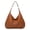 Brown, variant on Shoulder Bags for Women Soft Slouchy Leather Handbag Lady Stylish Button Tote Purses Underarm Shopping Satchel Brown
