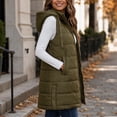 thumbnail image 5 of MaFYtyTPR Women's Long Puffer Vest Hooded Quilted Zip Up Sleeveless Jacket with Pockets Winter Lightweight Padded Warm Waistcoats, 5 of 6