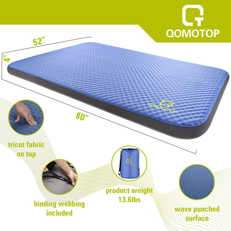 tuphen Self Inflating Sleeping Pad for Camping - Ultra Thick Memory Foam  Camping Pad - Sleeping Mat inflates Quickly in 25s - Compact Camping air