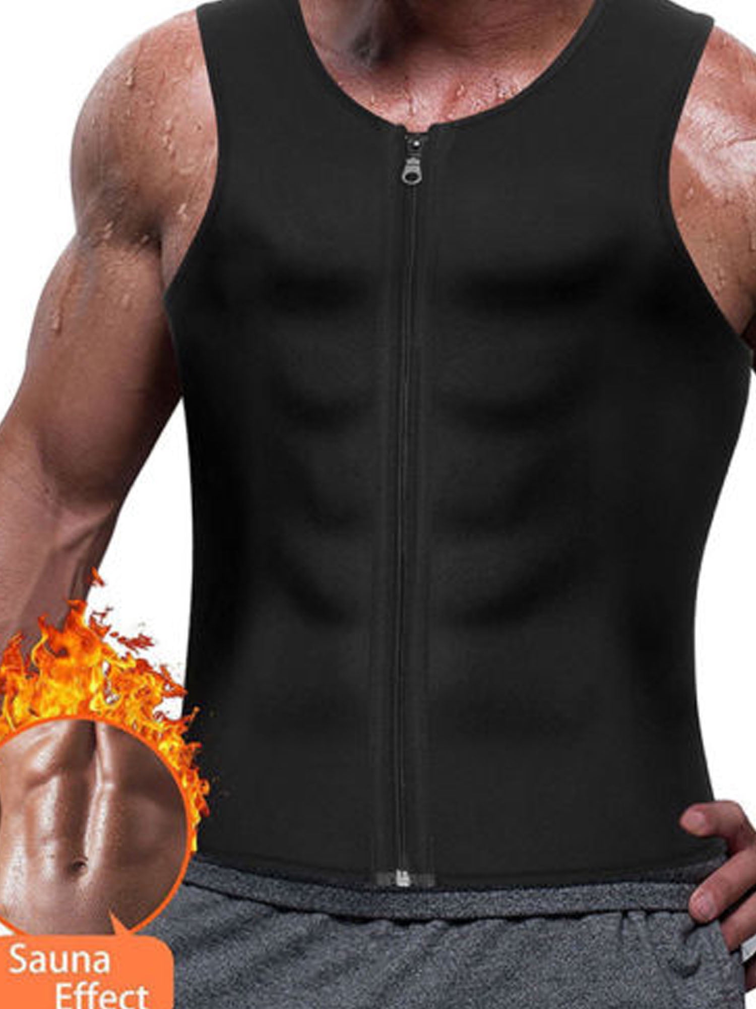 Misowmnjoy Men Slimming Neoprene Vest Sweat Body Shaper Waist Trainer ...