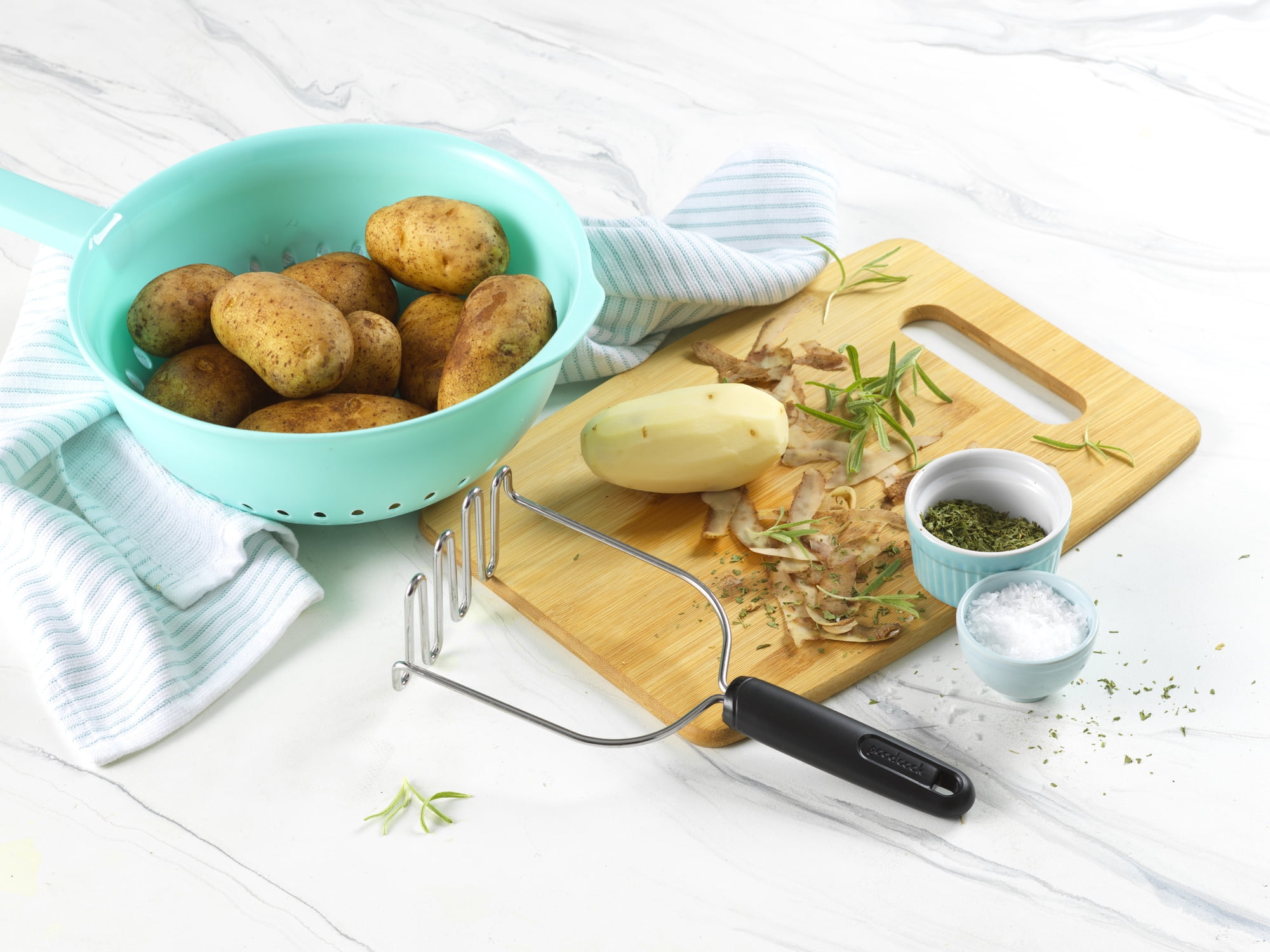 Zekpro Potato Masher, Stainless Steel Food Masher Kitchen Tool for
