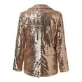 thumbnail image 3 of Women Shinny Sequins Blazer Casual Party Jacket Coat Fall Rave Outerwear Blazer, 3 of 12