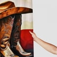 thumbnail image 3 of Orinice Cowboy Hat Boots Texas Flag Bathroom Decor Set | Colorful Luxurious Polyester Fabric Shower Curtain Set with Hooks | Waterproof Shower Curtain for Bathroom Decoration 60x72, 3 of 7