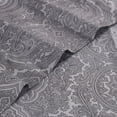 thumbnail image 3 of Decorative Italian Paisley Cotton-Rich Sheet Set - King, Dark Grey, 3 of 7
