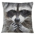 thumbnail image 1 of S4Sassy Home Decor Racoon Face Digital Print Multicolor Cushion Cover Pillow Case -12 x 12 Inches, 1 of 4