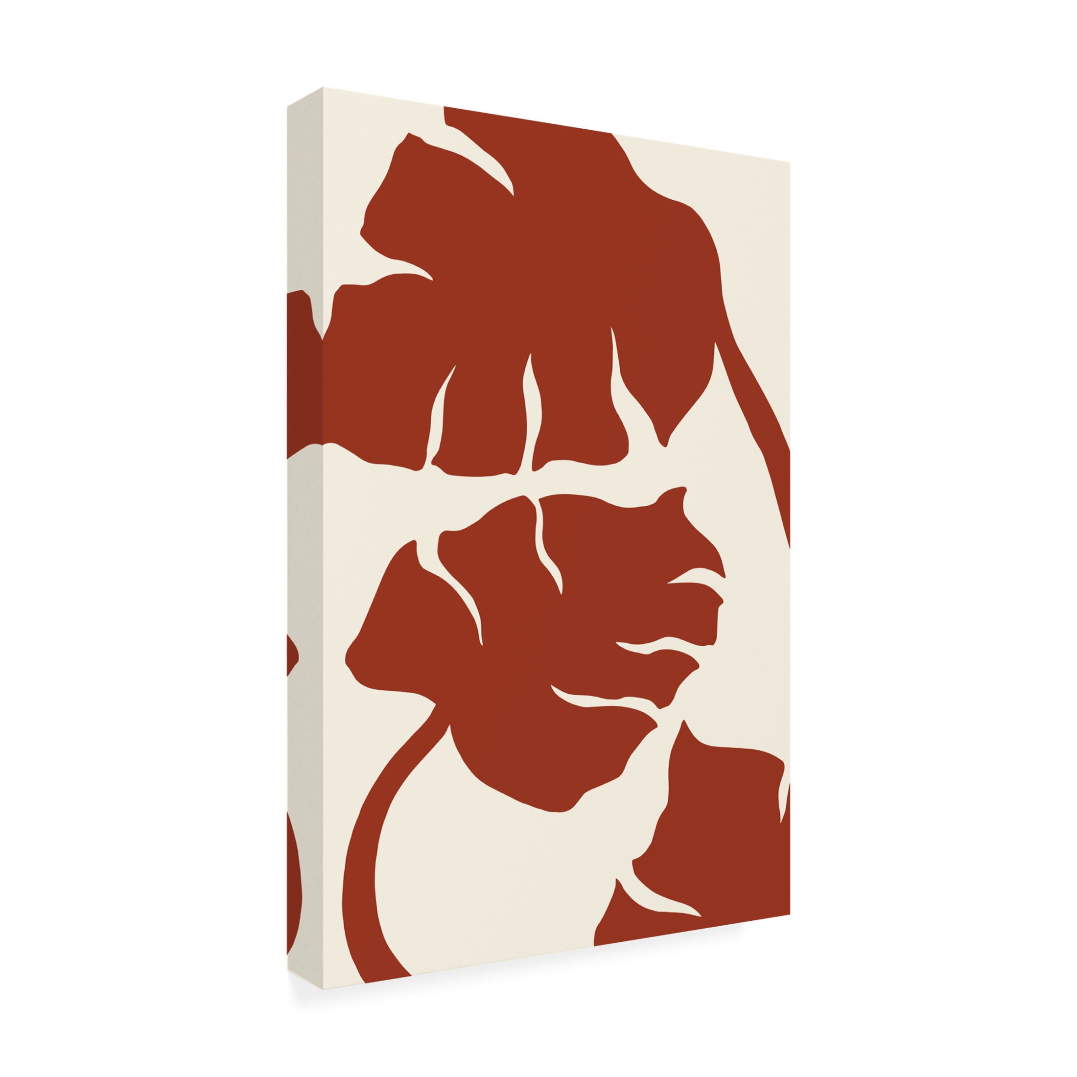 Canvas Wall Art - Pictufy Studio 'Monstera Brown' Wall Art for Living Room, Bedroom, or Office Décor by Trademark Fine Art - 12 x 19 Inches