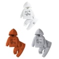 thumbnail image 5 of GYRATEDREAM Infant Baby Boy 2 Piece Outfits Toddler Letter Print Hoodie Sweatshirt Top and Jogger Pants Set Fall Winter Clothes for 3-24 Months, 5 of 5