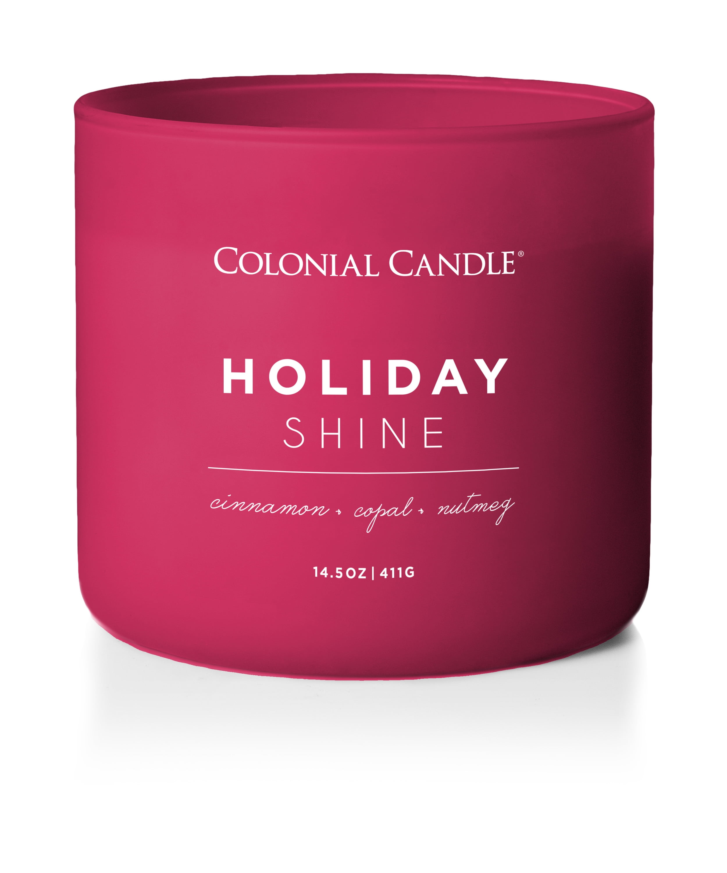 Colonial Candle Holiday Shine 14.5oz 3 Wick Candle, Red