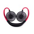 thumbnail image 3 of Tres generaciones de ventilador pequeño de cuello colgante sin escobillas con luz LED portátil usb recargable perezoso, 3 of 6