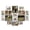Black Gray Brown, variant on Picture Frames set of 19, Including 8x10, 5x7, 4x6 Black Frame
