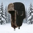 thumbnail image 2 of QHFBli Trapper Hat Warm Winter Hat with Ear Flaps Windproof Waterproof Snow Ski Hats for Men Women Cold Weather, 2 of 3