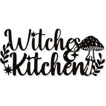 Witch Kitchen Metal Wall Decor Black Wall Hanging Decor Iron Silhouette Wall Art for Home Bedroom Living Room Garden Hotel Office Christmas Festival Decoration 5.4×11.8"