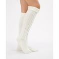 thumbnail image 2 of Winter Cozy Cable Knit Over The Knee High Boot Socks Women's Cable Knit Long Boot Stocking Socks Knee High Winter Leg Warmers (White),Christmas Gifts, 2 of 2