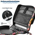 thumbnail image 4 of FORMRS Zipper Binder with Shoulder Strap 2-inch Ring 500 Sheet Capacity File Bag, Large Colorful Flowers, 4 of 5