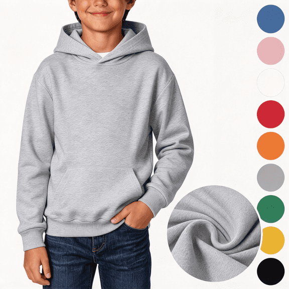 Nugftut Boys Sweatshirts Pullover Hoodies for Kids Casual Long Sleeve Hooded Sweatshirts for Daily Wear Size 9-10