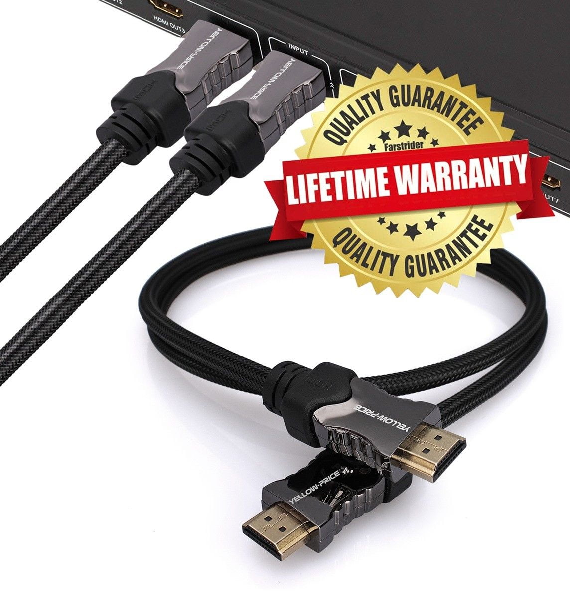 Ultra High Speed 48Gbps HDMI 2.1 Cable [3 FT] HDCP 2.2 8K HDR, 3D