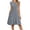 *Gray, variant on ClodeEU Women's Round Neck Sleeveless Strencth Dress ,Casual Loose Cozy Dress Yellow,Womens Plus M
