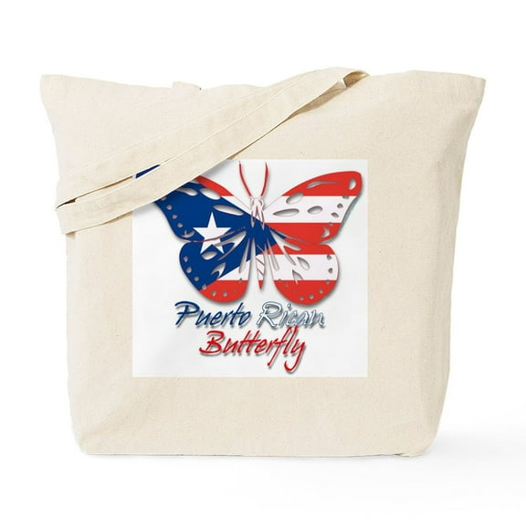 CafePress - Puerto Rican Butterfly Tote Bag - Unisex Canvas Tote Bag, Beige, 1-Piece