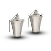 Legends International Kona Style Tabletop Tiki Torch Smooth Nickel - 2 Pack