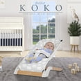 thumbnail image 6 of Evolur Koko Portable Infant Bouncer in Light Gray Breathable Fabric, 6 of 16