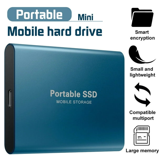 Vonter Portable Ssd 2tb External Solid State Drive Type C Usb 3 1 Port Supprort For Xp For Win7 For Win8 For Win10 Plug And Play Up To 540mb S Walmart Com Walmart Com