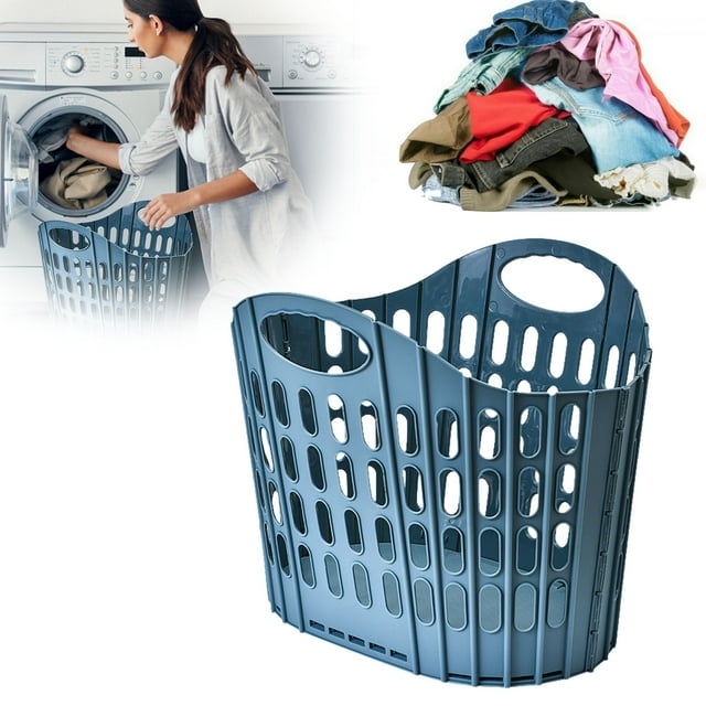 Organisateur de Rangement Pliable pour Lessive, Durable et Léger, pour Vêtements et Jouets, Conception Gain de Place