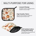 thumbnail image 3 of Yayeee Oven Mitts and Pot Holder Set of 4 Heat Resistant Kitchen Gloves Baking Hot Pad, Beige Fall Coffee, 3 of 5