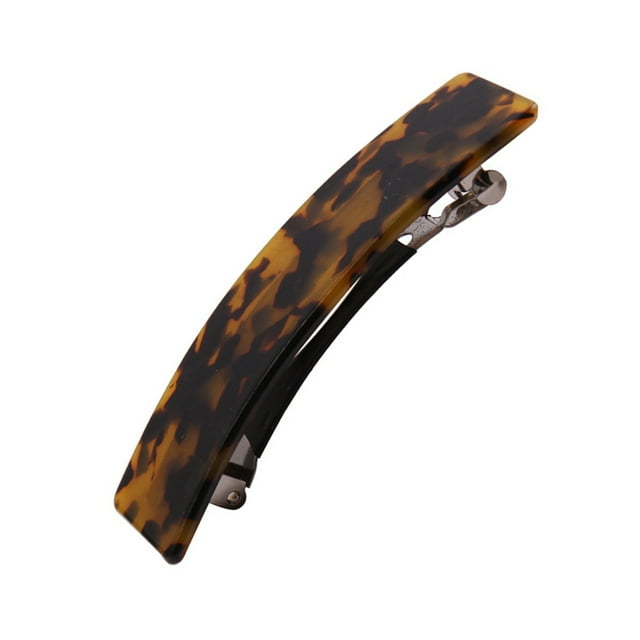 FUTUREORYY 1Pack Hair Barrettes for Little Girls Rectangular Shape Acrylic Material Coffee Color 7.00X1.00X1.00CM