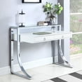 thumbnail image 2 of Gemma 48-inch 2-drawer Writing Desk White High Gloss, 2 of 11