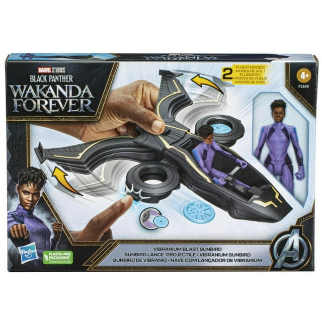 Marvel Black Panther Wakanda Forever: Vibranium Blast Sunbird Con Shuri Figura De Accion Hasbro F3349
