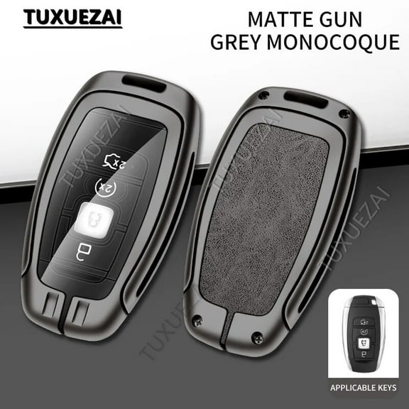 Zinc alloy leather Car Key Cover Case For Lincoln A 4 buttons key case 2017 2018 2019 Navigator Nautilus MKC MKZ MKX Key Shell