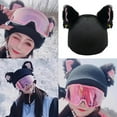 thumbnail image 3 of Knitted Cat Bunny Giraffe Ears Ski Helmet Cover Universal Fit For Skiing And Paragliding, 3 of 6