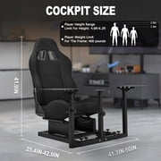 Marada Flight Simulator Cockpit with Game Seat for Thrustmaster A10C Hotas Warthog
