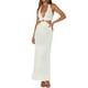 thumbnail image 1 of VISgogo Vestido Casual para Mujer, Color Sólido Sin Mangas Sin Espalda Slim-Fit Split Halter Vestido Largo VISgogo moda, 1 of 8