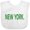 AA-White, variant on Inktastic New York in Green Text Boys or Girls Baby Bib
