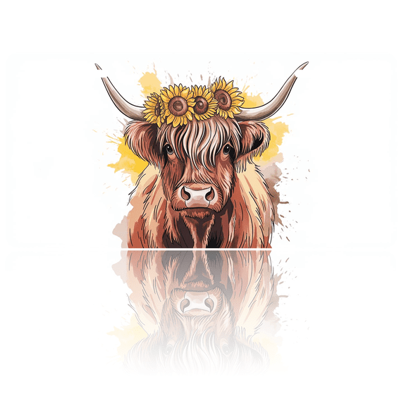 1 Pcs 2D Flat License Plate Covers & Frames, Highland Cow with For Decorative Front, Waterproof For Decoration Aluminum License Plate Covers & Frames Cover For Men Women, 12" X 6"