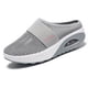 thumbnail image 1 of Sandalias de malla tejida voladora para mujer, mulas informales con suela de colchón de aire, zapatillas deportivas transpirables y livianas, 1 of 4