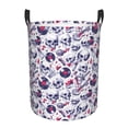 thumbnail image 6 of Lsque music Skull record mike pattern Laundry Hamper Basket, Tall Woven Rope Hamper Basket for Clothes, Lightweight Storage Basket, Collapsible Waterproof-, 6 of 8