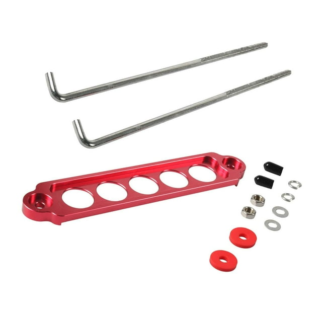 Soporte de fijación para batería de coche, aleación de aluminio, ligero, resistente Rojo