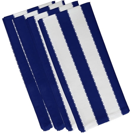 Simply Daisy 19  x 19  Stripe a Balance Stripe Print Napkins  Set of 4