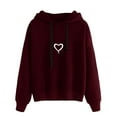 thumbnail image 2 of Ketyyh-chn99 Pullover Hoodies for Women Printed Solid Color Women's Long-sleeved Drawstring Hooded Sweater Women Sweatshirt Casual Tunic ,2XL, 2 of 4