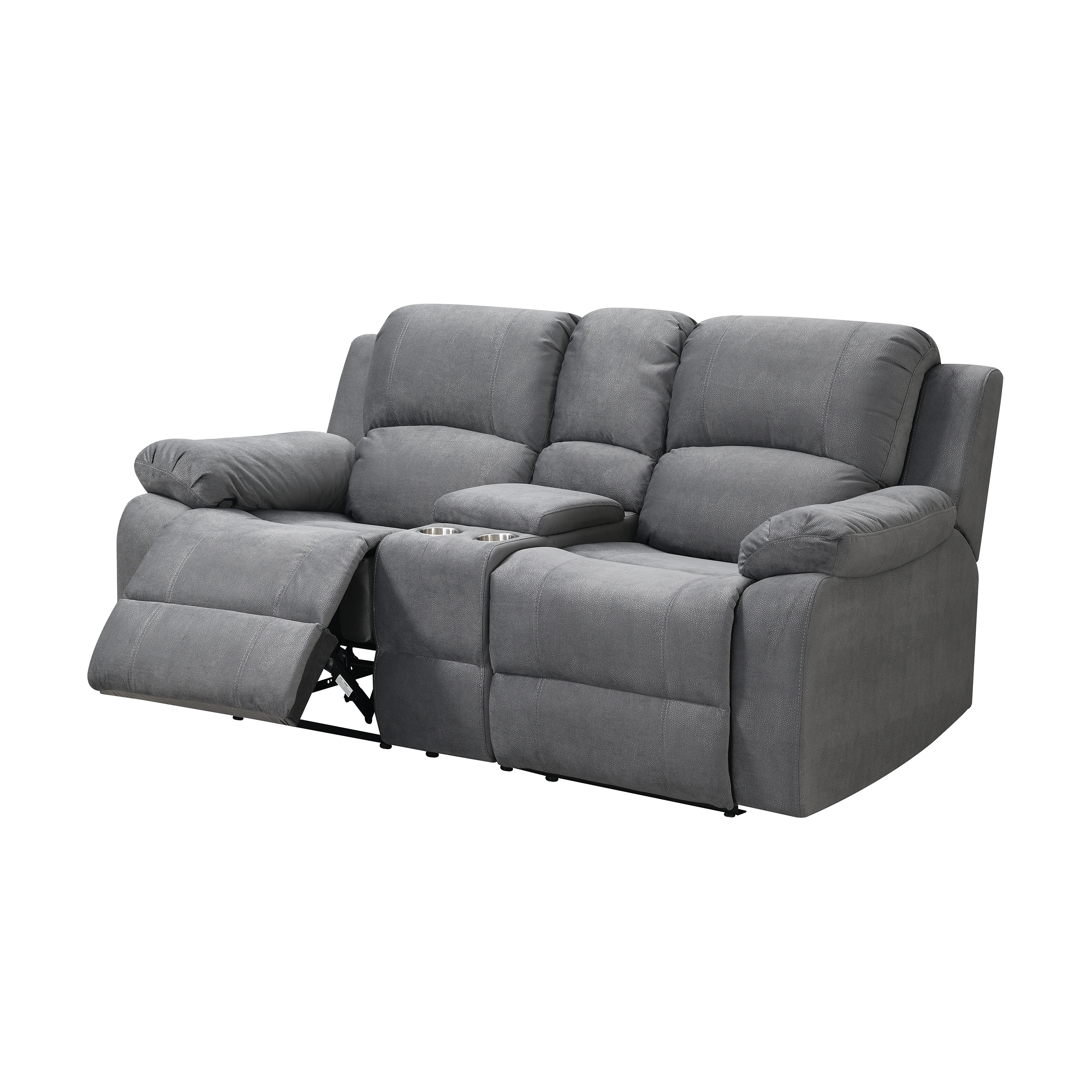 Tracey 2-Piece Transitional Queen Sofa Bed and Reclining Love Seat with Storage Console Living Room Set