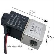 1/4 DC 24V 2 Way Normally Closed Pneumatic Aluminum Electric Solenoid Air Valve